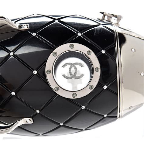 Chanel Limited Edition Plexiglass Crystal Rocket Ship Minaudière .